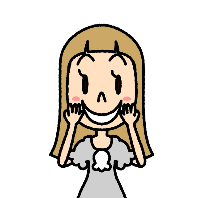 頬を赤らめてほほえむヴィクトワールちゃん